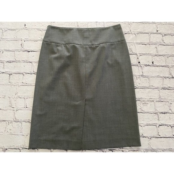 Theory Gray Stretch Wool Spandex Pencil Skirt‎ Size 6 Joanie Style Career EUC - Picture 5 of 16